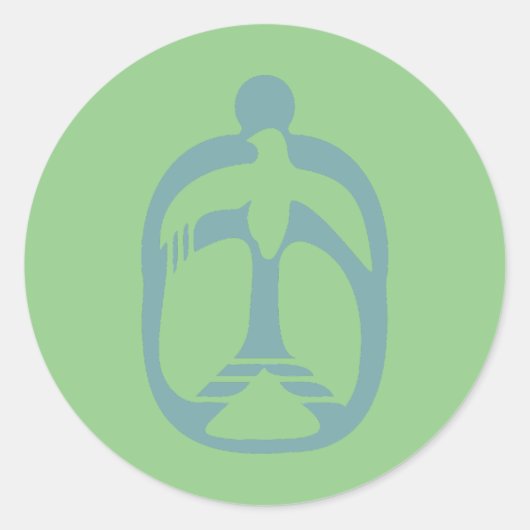 HIPPIE ICON PEACE ver 2023 BY MASANSER Ronde Sticker (Voorkant)