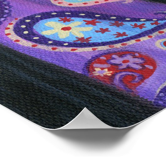 Hippie in het Poster van Paisley (Hoek)