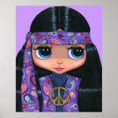 Hippie in het Poster van Paisley (Voorkant)