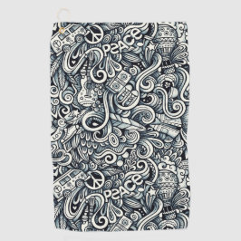 Hippie in zestig golfhanddoek