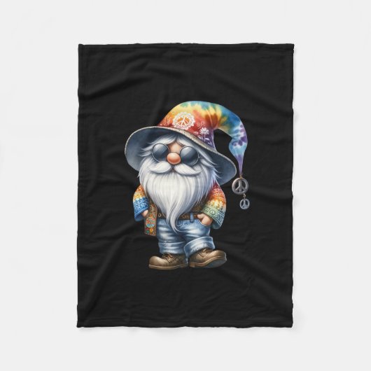 Hippie Kabouter Fleece Deken (Voorkant)