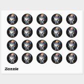 Hippie Kabouter Ronde Sticker (Vel)