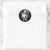 Hippie Kabouter Ronde Sticker (Tas)