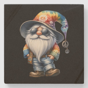 Hippie Kabouter Stenen Onderzetter