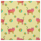 Hippie kat in de zomer stof (Swatch)
