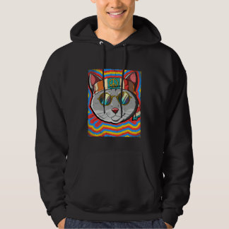 Hippie Kat Psychedelisch Trippy Hoodie