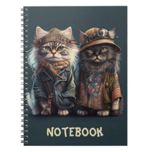 Hippie kat spiraal foto Notitieboek