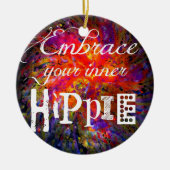 Hippie Keramisch Ornament (Voorkant)