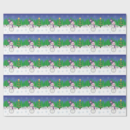 Hippie Kerstman Cadeaupapier (Vlak)