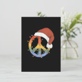 Hippie-kerstvredesgebaar Prettige feestdagen Xmas  Kaart (Staand voorkant)