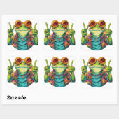 Hippie Kikker Vredesteken Stickers (Vel)