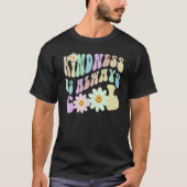 Hippie KINDNESS IS ALWAYS COOL Retro Stop Bullying T-shirt (Voorkant)