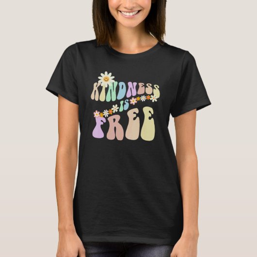 Hippie KINDNESS IS FREE Retro Stop Bullying Choose T-shirt (Voorkant)