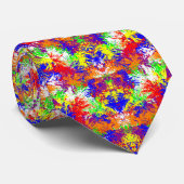Hippie Kleuren Mandala Patroon Tie Stropdas (Opgerold)