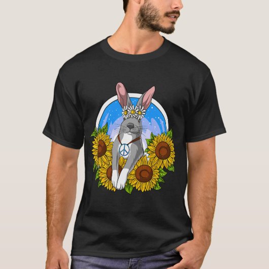 Hippie Konijn T-shirt (Voorkant)