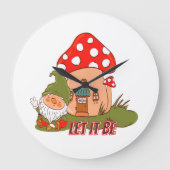 Hippie laat het gnoom worden grote klok (Voorkant)