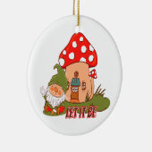 Hippie laat het gnoom worden keramisch ornament (Rechts)