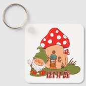 Hippie laat het gnoom worden sleutelhanger (Voorkant)