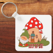 Hippie laat het gnoom worden sleutelhanger (Voorkant)