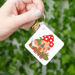 Hippie laat het gnoom worden sleutelhanger