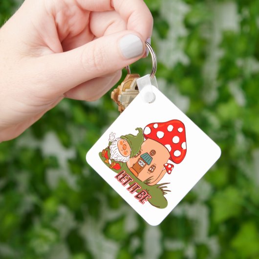 Hippie laat het gnoom worden sleutelhanger (Hand)