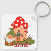 Hippie laat het gnoom worden sleutelhanger (Achterkant)