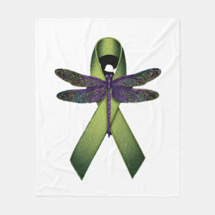 Hippie Libelle Groene Lint Bewustzijn van Cerebral Fleece Deken