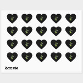 Hippie Libelle Groene Lint Bewustzijn van Cerebral Hart Sticker (Vel)