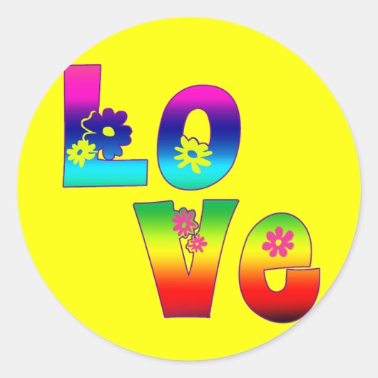 Hippie liefde Stickers (Voorkant)