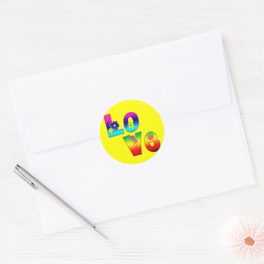 Hippie liefde Stickers (Envelop)