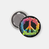 Hippie Liefde Vrede Leven Telt Aangepast Magneet (Voorkant / Achterkant)