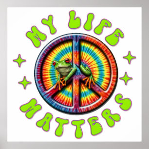 Hippie Liefde Vrede Leven Telt Aangepast  Poster
