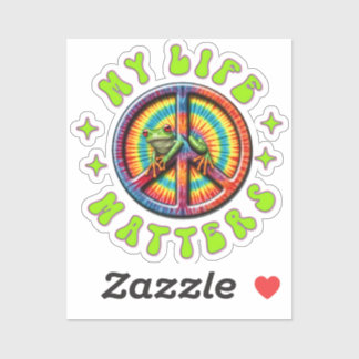 Hippie Liefde Vrede Leven Telt Aangepast  Sticker