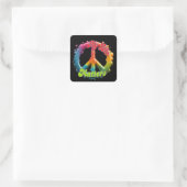 Hippie Liefde Vrede Leven Telt Aangepast Vierkante Sticker (Tas)