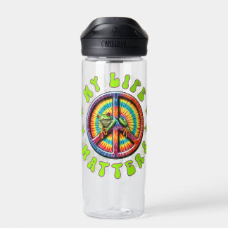 Hippie Liefde Vrede Leven Telt Aangepast  Waterfles