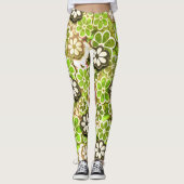 Hippie Limoen Floating Floral patterned | LEGGINGS (Voorkant)
