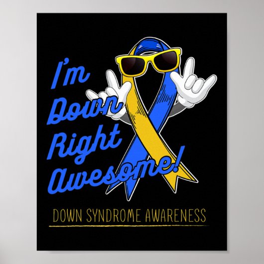 Hippie lint Ik ben down right Geweldige down syndr Poster (Voorkant)