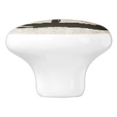 Hippie Love 1960s PEACE Symbol Brushed Keramische Knop (Zijkant)