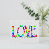 Hippie Love Flowers Briefkaart (Staand voorkant)