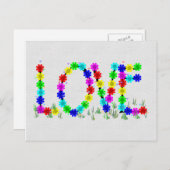 Hippie Love Flowers Briefkaart (Voorkant / Achterkant)