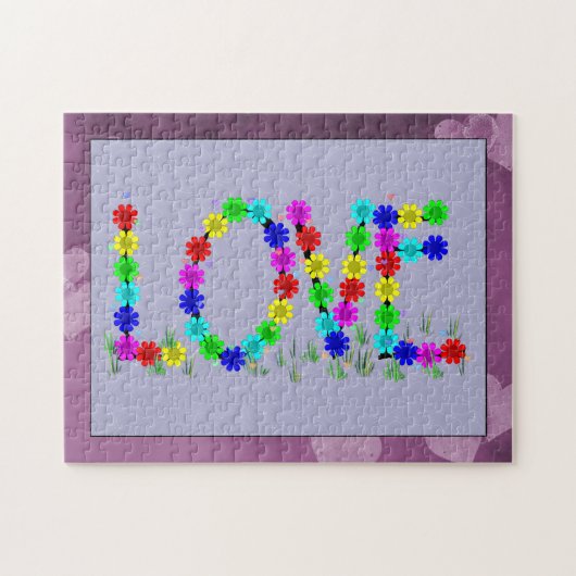 Hippie Love Flowers Legpuzzel (Horizontaal)