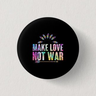 Hippie Love Heart Funny Gift for Hippie look Lover Ronde Button 3,2 Cm