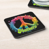 Hippie Love Peace Life Matters Custom Bier Onderzetter (Linkerzijde)