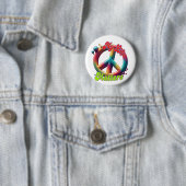Hippie Love Peace Life Matters Custom  Ronde Button 5,7 Cm (In situ)