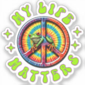 Hippie Love Peace Life Matters Custom  Sticker (Voorkant)