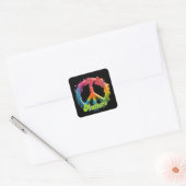 Hippie Love Peace Life Matters Custom  Vierkante Sticker (Envelop)