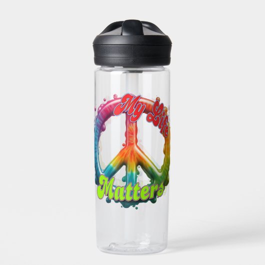 Hippie Love Peace Life Matters Custom Waterfles (Voorkant)
