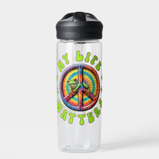Hippie Love Peace Life Matters Custom  Waterfles (Voorkant)