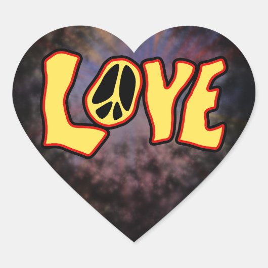 Hippie Love Sticker (Voorkant)