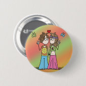 Hippie Lovers Button (Voorkant /achterkant)
